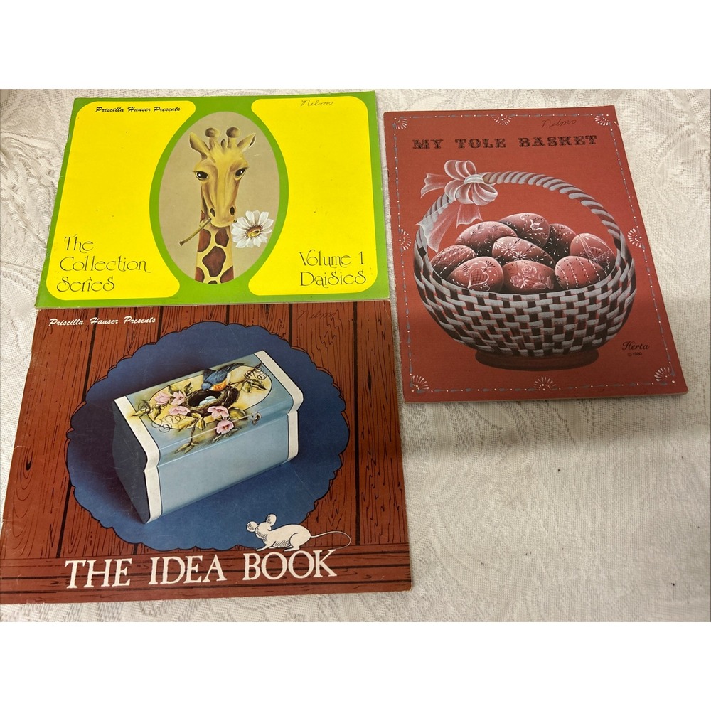 TOLE PRISCILLA HAUSER &HERTA IDEA BOOKS PAINTING‎ BOOKS 1977,78 AND 80 VINT Book